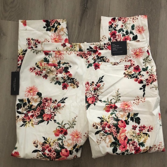 White floral pants slim leg Tommy Hilfiger NWT - Picture 3 of 7